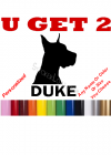 Personalized Great Dane Decal