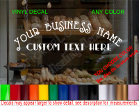 CUSTOM TEXT Arched Storefront Window Decal