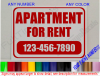 Customzied Personalized Window Sign - APARTMENT FOR RENT