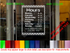 Storefront Window Decal w/Custom Hours