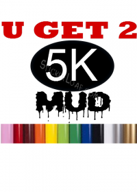 5K Mud Run Running Decal