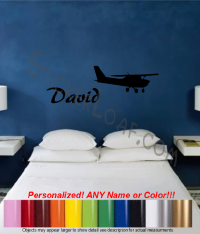 Personalized Cessna Airplane Wall Decal