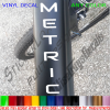 METRIC CENTURY Cycling Down Tube Seat Fork Frame Decal Cycling Bicycle Cyclist Bike