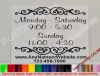 Custom Personalized Store Hours Window Sign Board